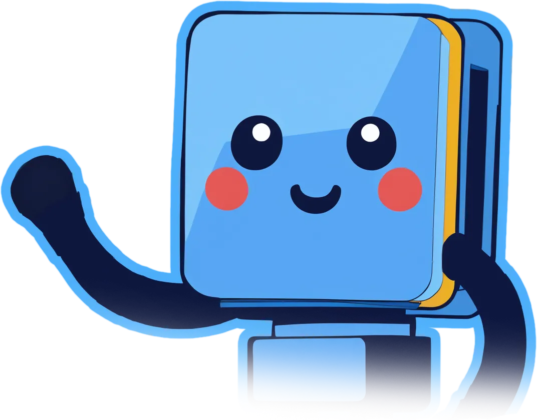 Pointing AI mascot