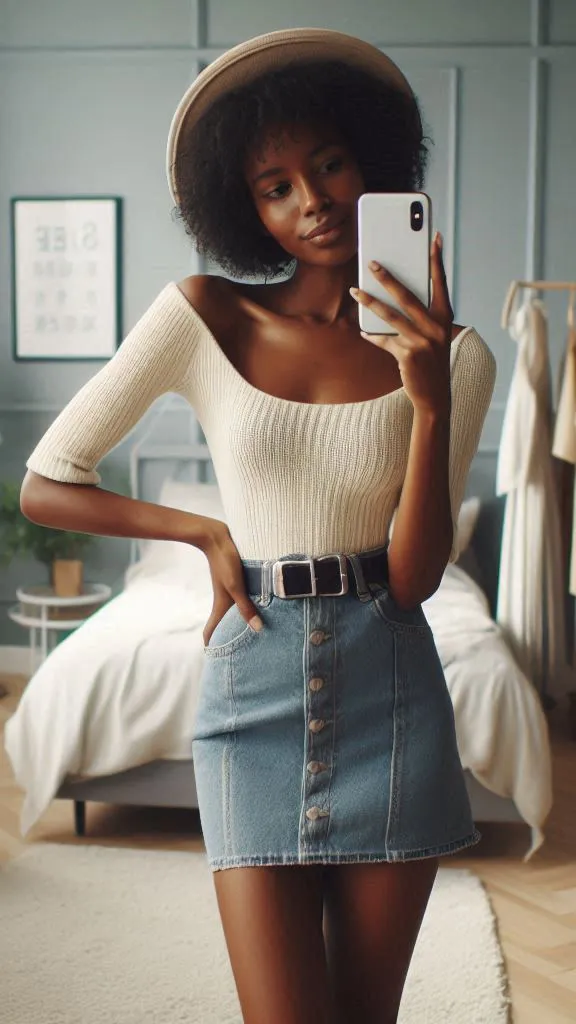 Online shopper visualizing clothes with DigiMirror